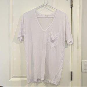 Urban Outfitters White V-Neck T Shirt